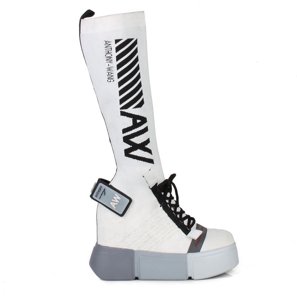 Anthony Wang white sock sneaker wedge - Picture 8 of 8